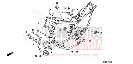 CARROSSERIE DE CHASSIS XL600VX de 1999